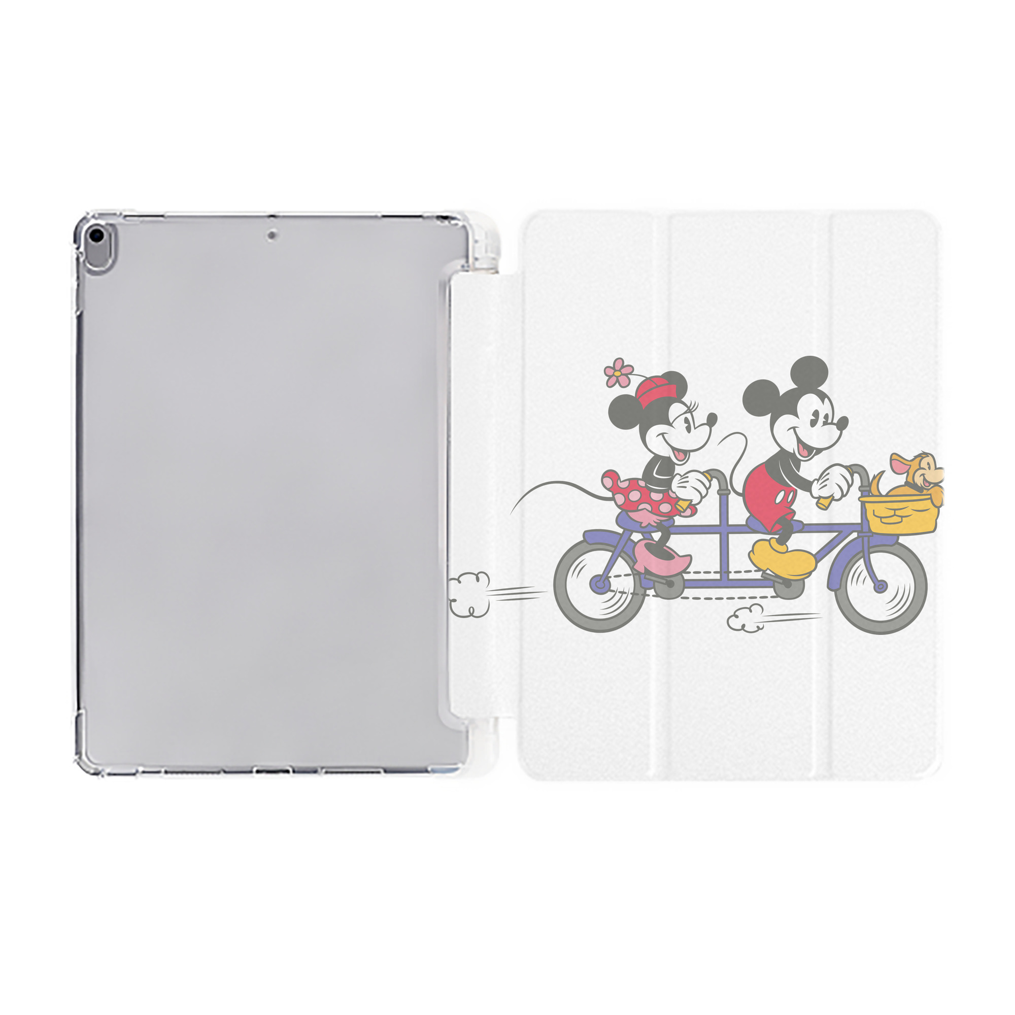 （画像用） ミッキーマウス Mickey Mouse IPad ケース ペン収納付き 三つ折りスタンド PUレザー×シリコン 対応機種9.5/10.5/10.9インチ